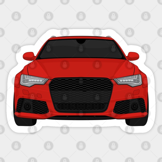 rs6 red Sticker by VENZ0LIC